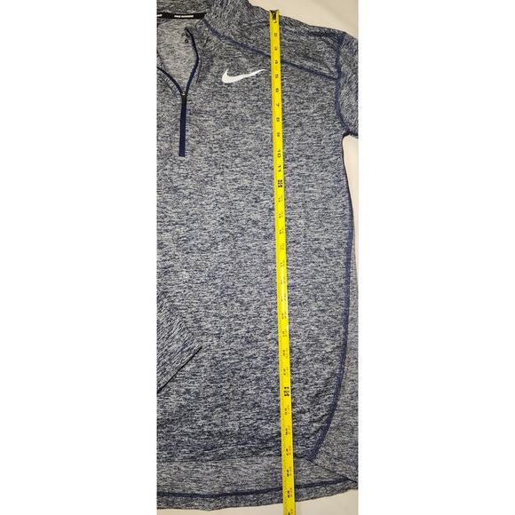 Nike Running Dri-Fit Women's Blue Shirt 1/4 Zipper Long Sleeve, Size M - Picture 5 of 7
